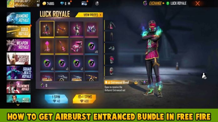 How To Get Airburst Entranced Bundle In Free Fire For Free