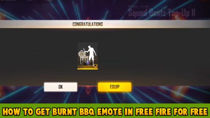How To Get Burnt BBQ Emote In Free Fire For Free