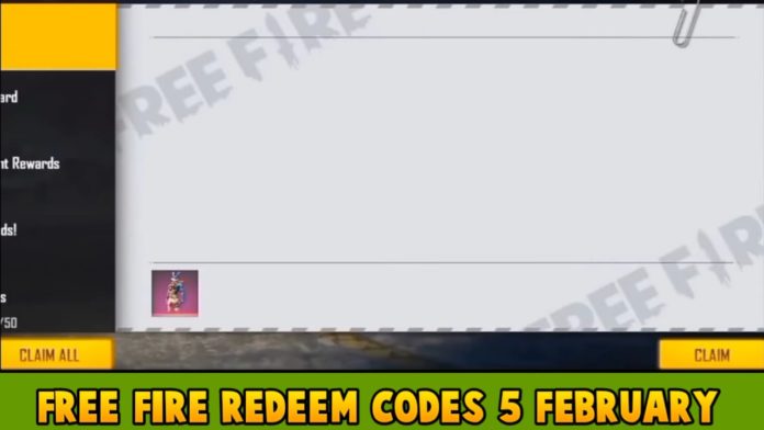 Latest Free Fire Redeem Codes For 5 February 2022 & New Rewards List