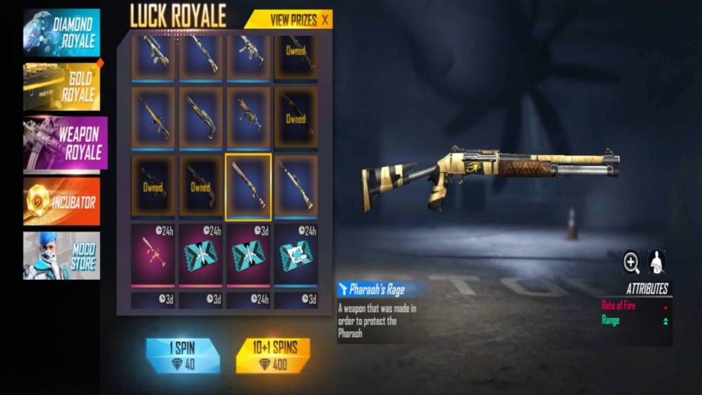 Other Rewards of Weapon Royale