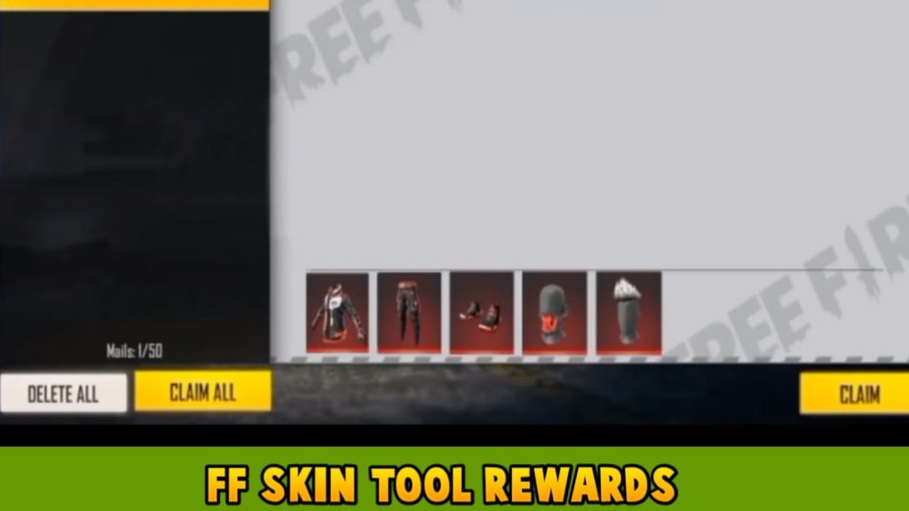 Rewards from FF skin tool