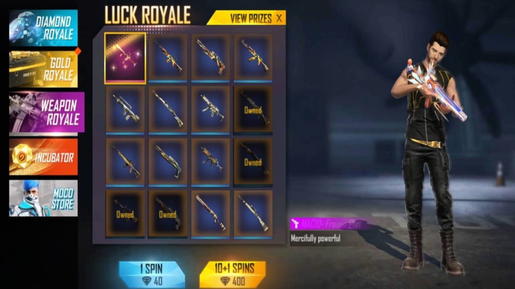 Steps To Get MAC10 Frozen Platinum skin in Free Fire MAX For Free
