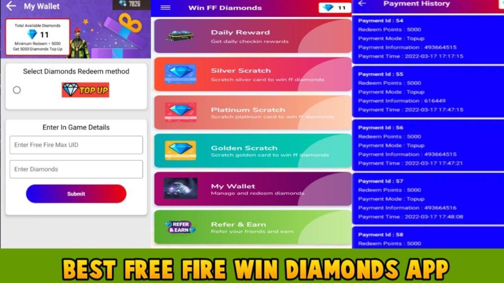 Scratch And Win Free Fire Diamonds App