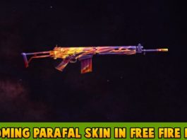 Upcoming Parafal Gun Skin In Free Fire Red Fury