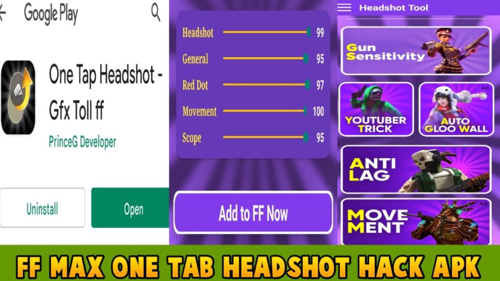 FF Max One Tap Headshot Hack APK 