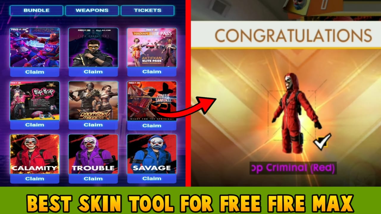 Free Fire Max Skin Hack: Best Skin Tool For Free Fire Max - POINTOFGAMER