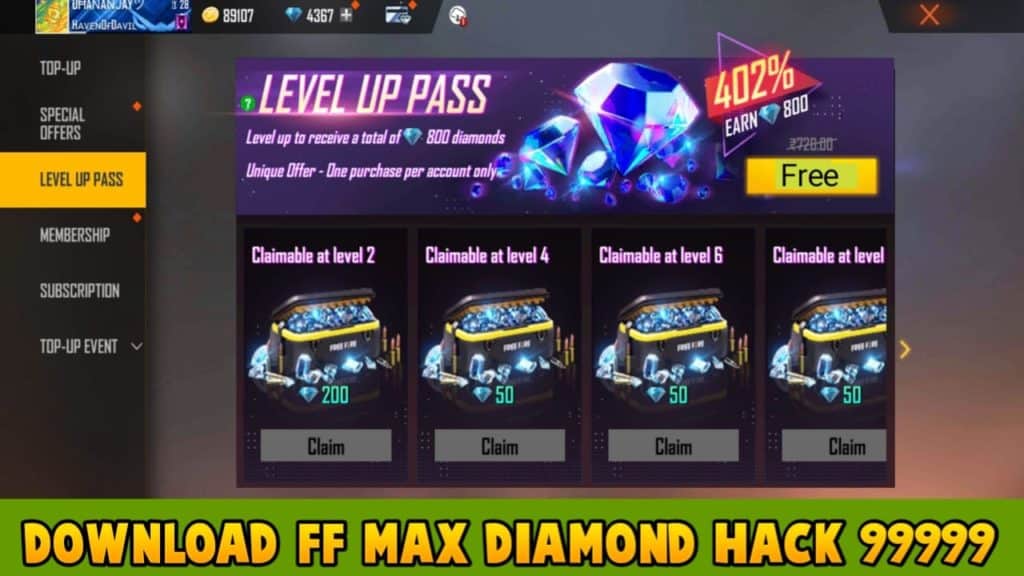 How To Download Free Fire Max Diamond Hack 99999