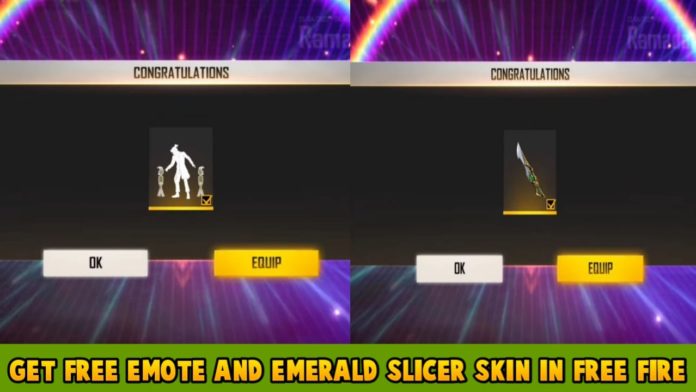 New Ramadan Top Up Event In Free Fire To Free Emote And Emerald Slicer Skin
