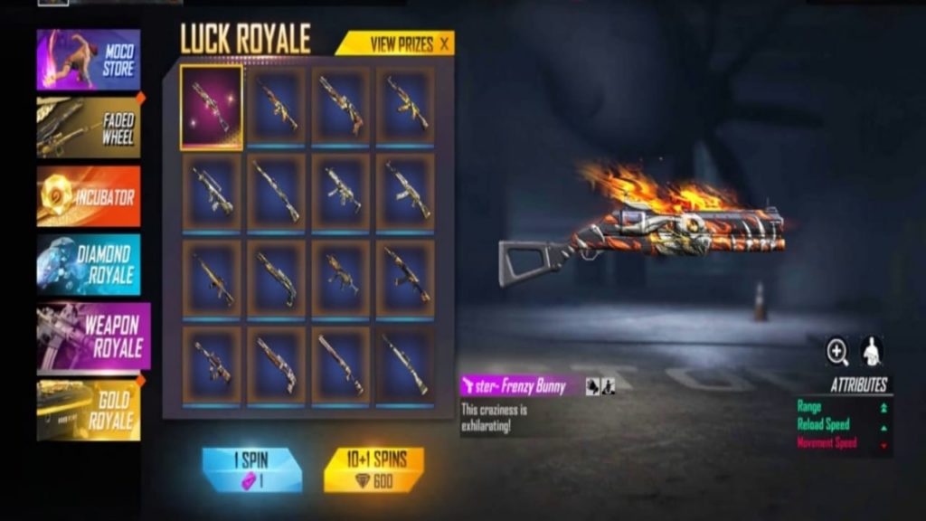 Overview of the Upcoming Weapon Royale in Free Fire Max Frenzy Bunny