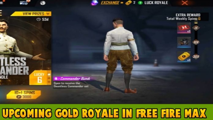 Upcoming Gold Royale In Free Fire Max Dauntless Commander Bundle