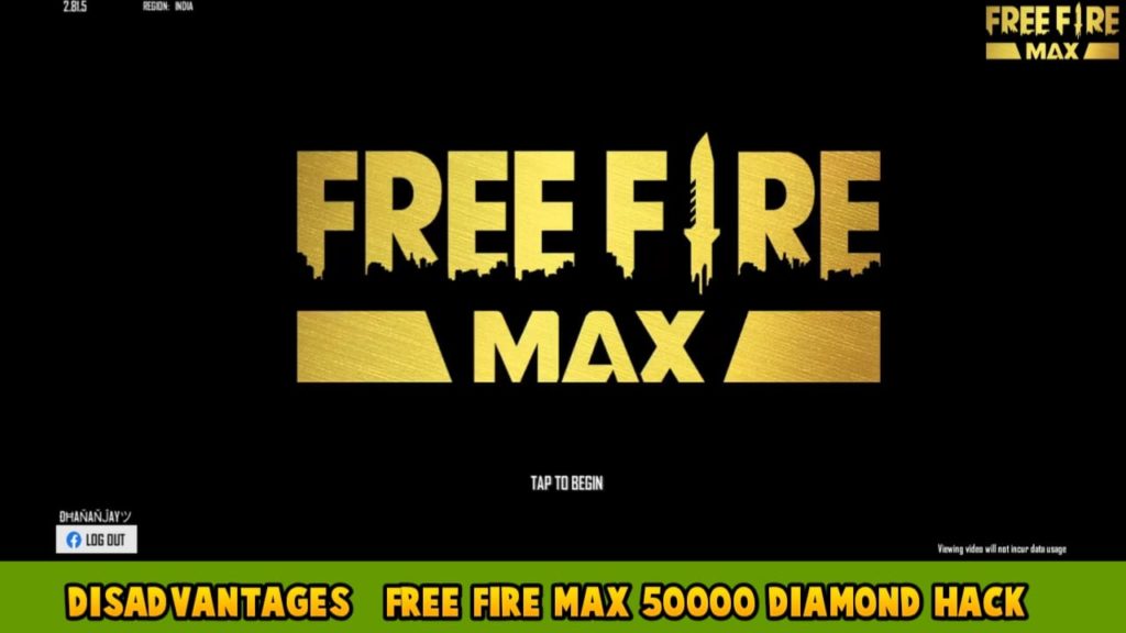 Disadvantages of using Free Fire Max 50,000 Diamond Hack