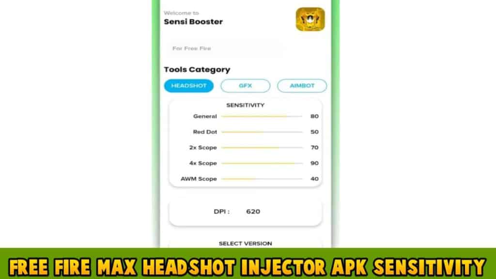 Free Fire Max Headshot Injector APK Sensitivity