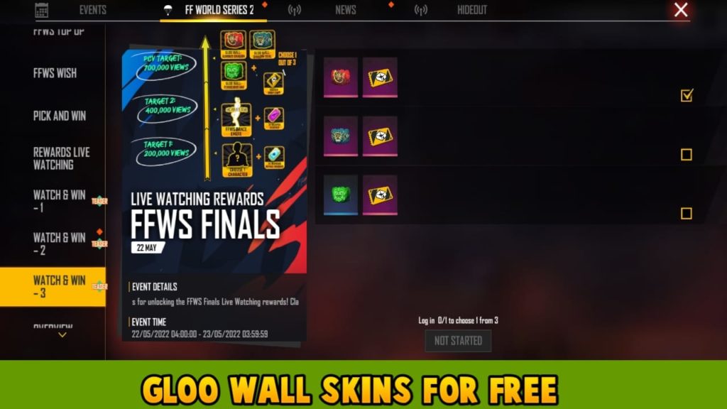 Free Gloo Wall Skins In Free Fire Max 2022