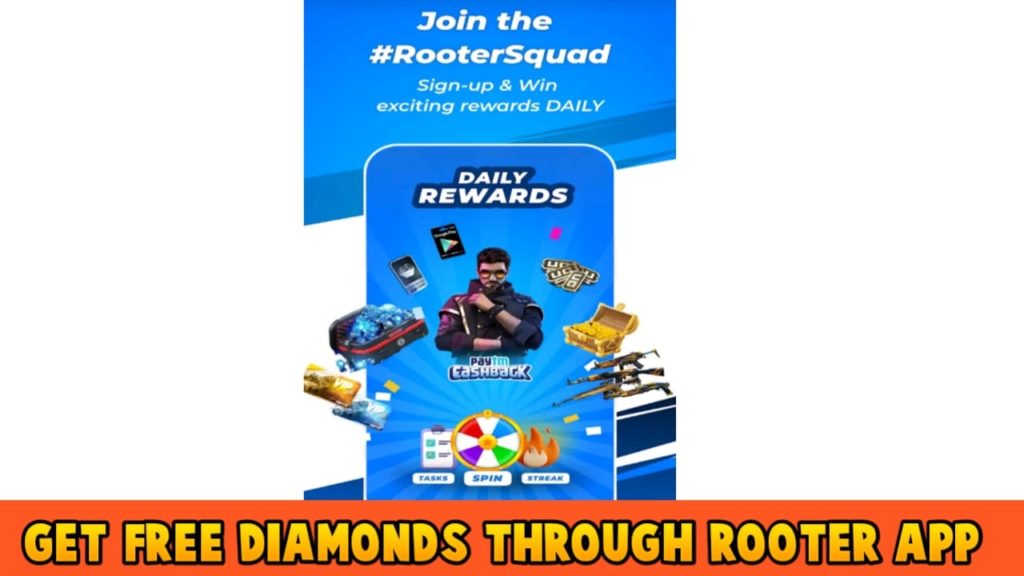 Get Free Diamonds Through Rooter App