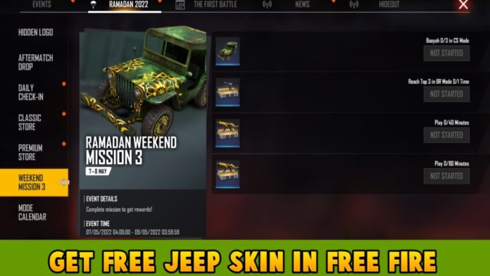 How To Get Free Jeep Emerald Shimmer Skin In Free Fire
