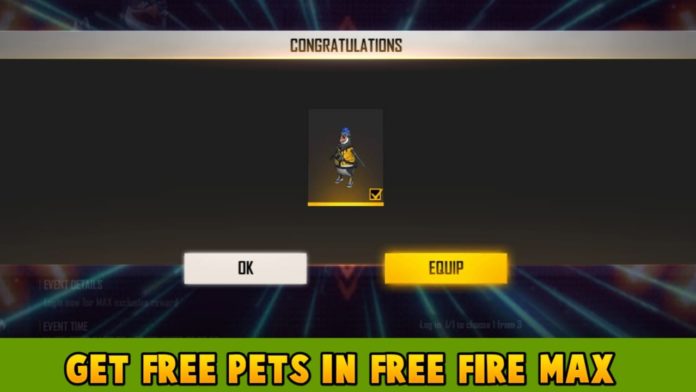 New Login Reward Event In Free Fire Max Get Free Pets