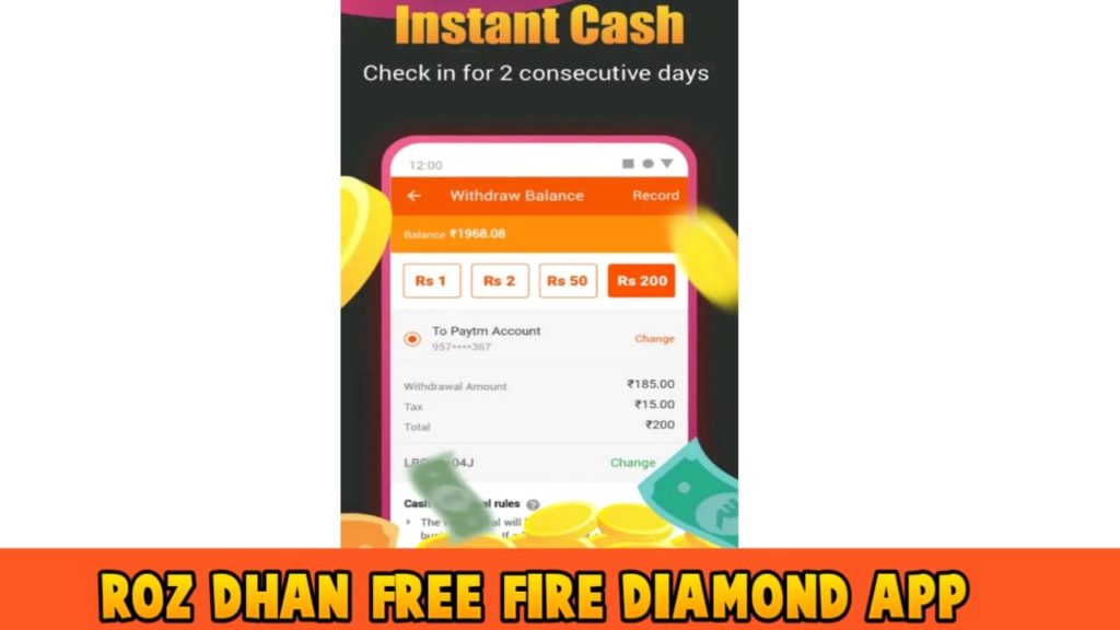 Roz Dhan Free Fire Diamond App