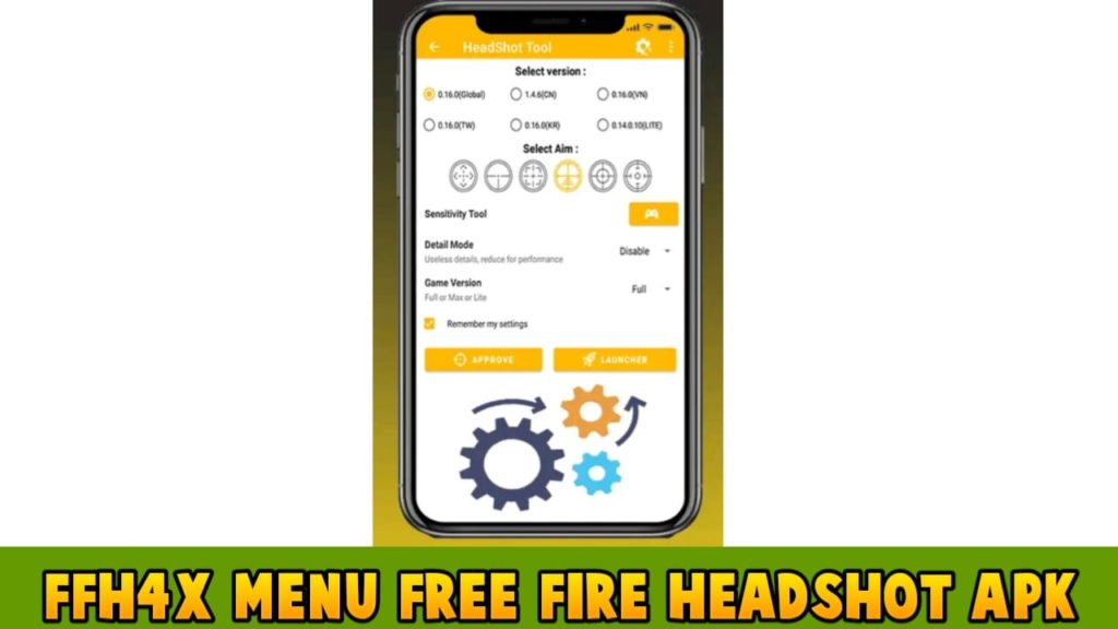 FFH4X Menu Free Fire Headshot APK Direct Link