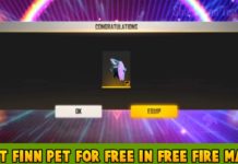How to Get Finn Pet In Free Fire Max For Free