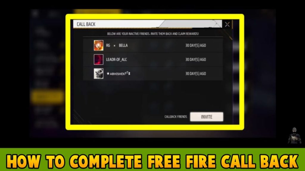 How to complete Call Back event in Free Fire