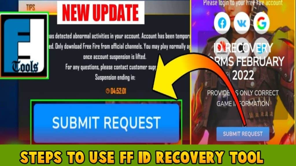 How to use Free Fire Suspended ID recovery Tool