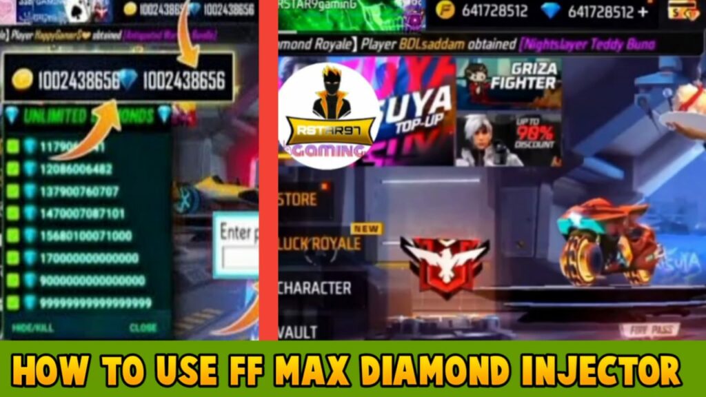 How To Use Free Fire Max Diamond Hack Injector