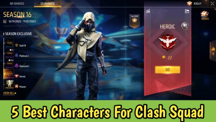 5 best Free Fire MAX characters to use in Clash Squad mode after the OB37 update