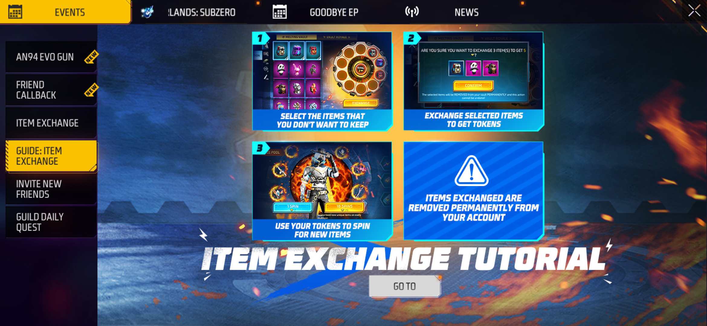 Exchange Useless Items To Get Free And Premium Items For Free