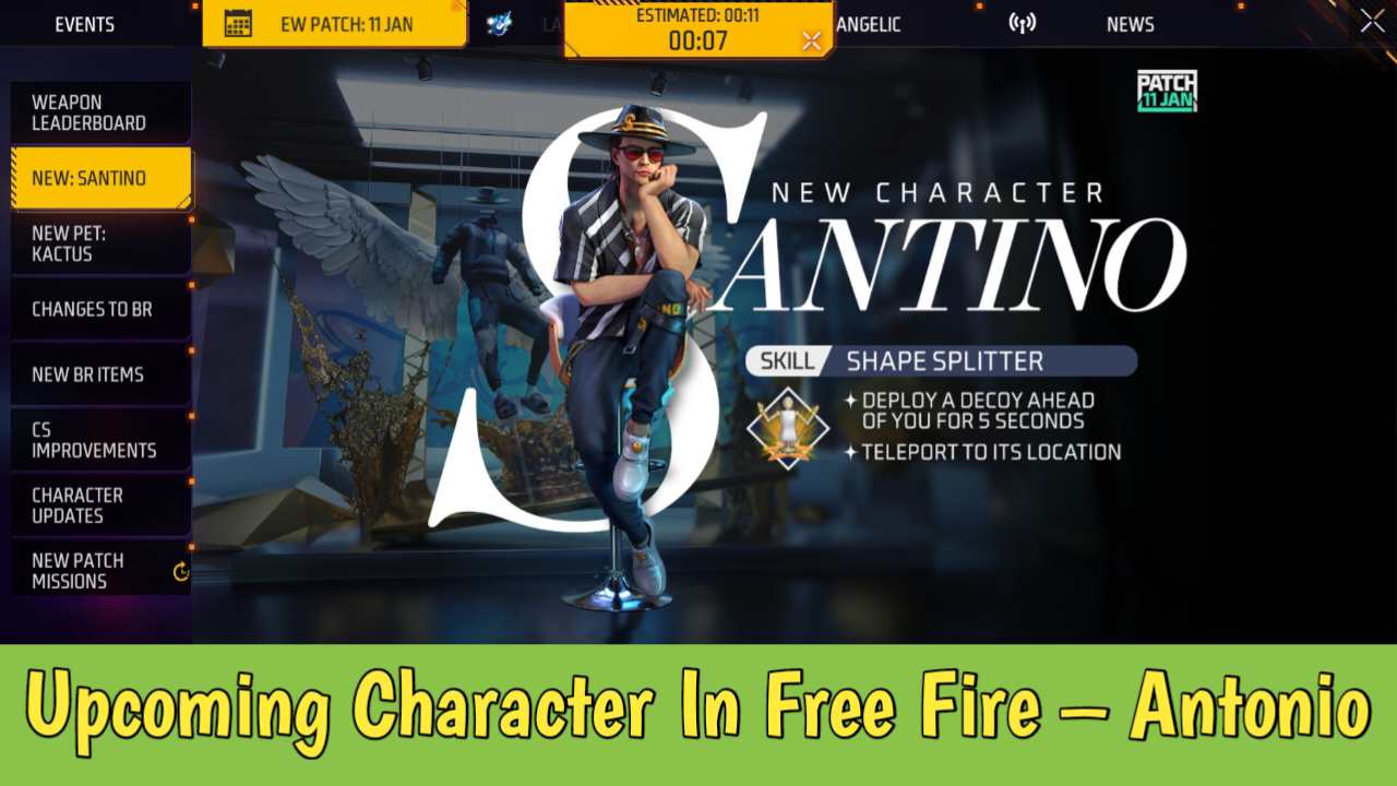 Upcoming Character In Free Fire – Antonio