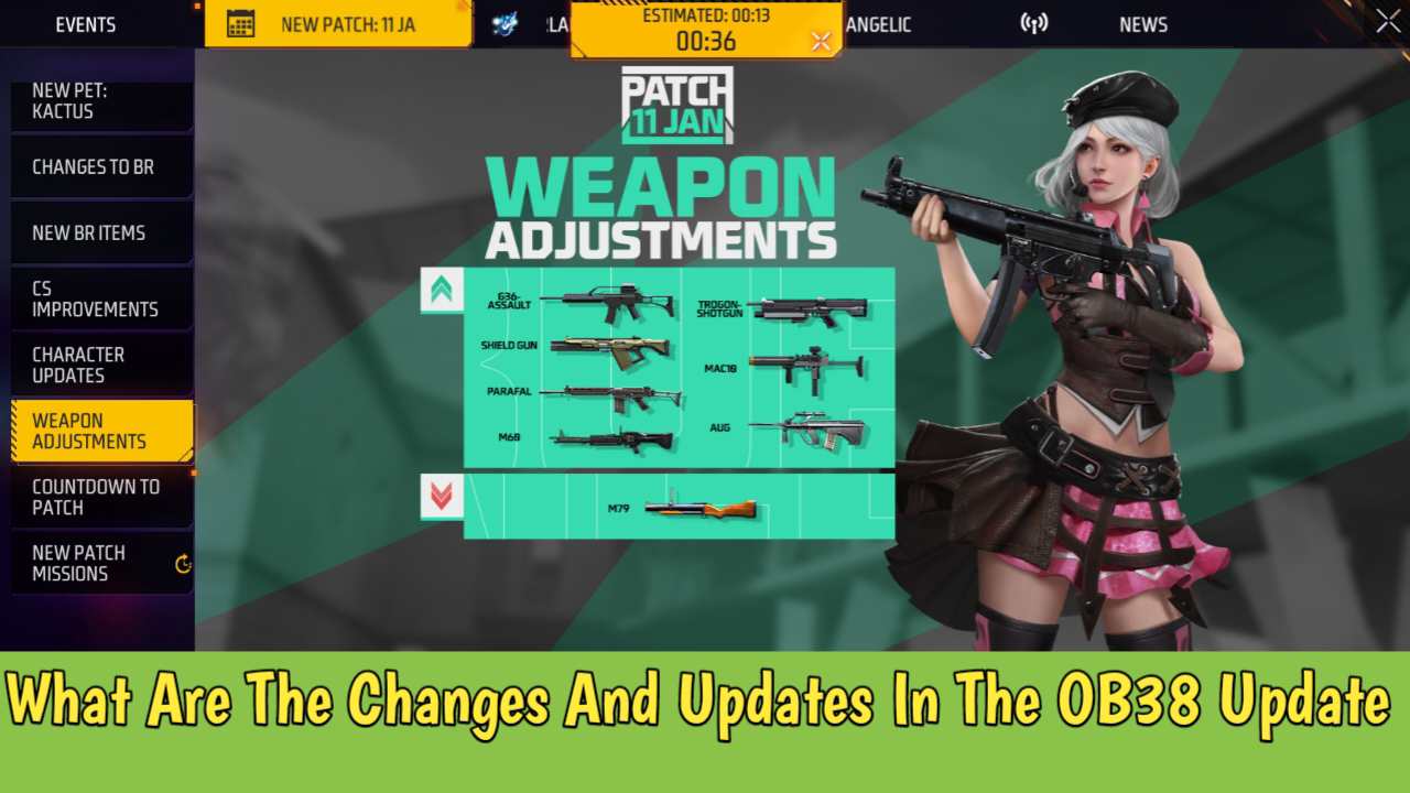 What Are The Changes And Updates In The OB38 Update In Free Fire