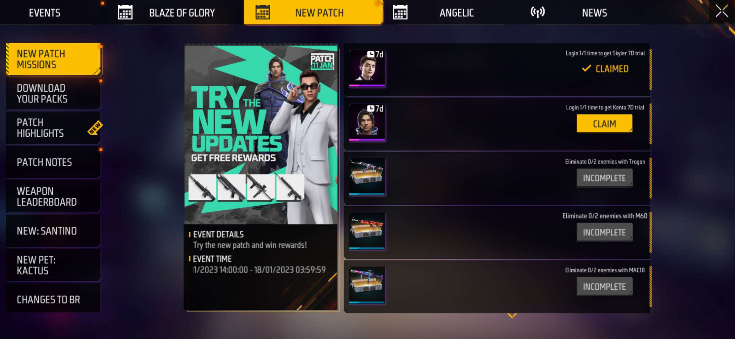 Try New Updates In Free Fire And Win Rewards