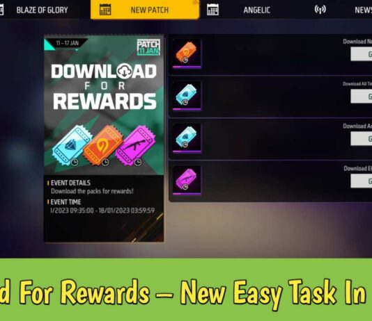 Download For Rewards – New Easy Task In Free Fire