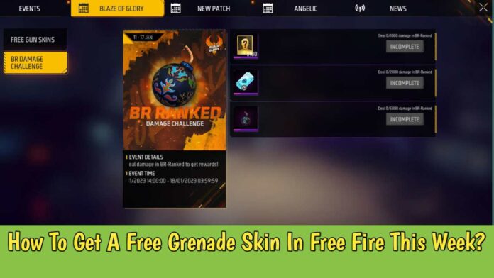 How To Get A Free Grenade Skin In Free Fire This Week