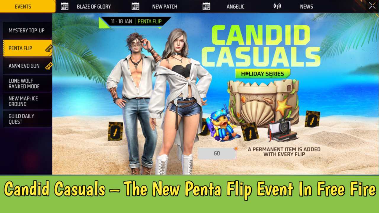 Candid Casuals – The New Penta Flip Event In Free Fire