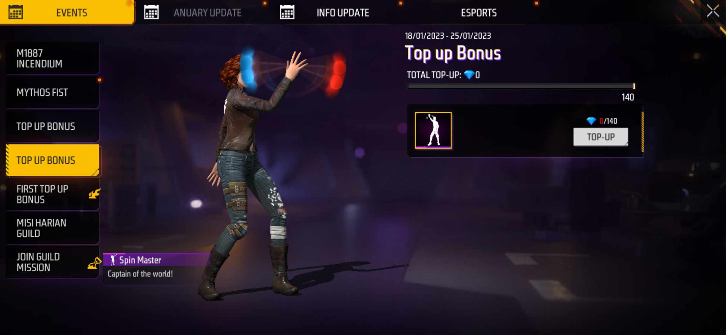 Upcoming Emote In Free Fire – Spin Master