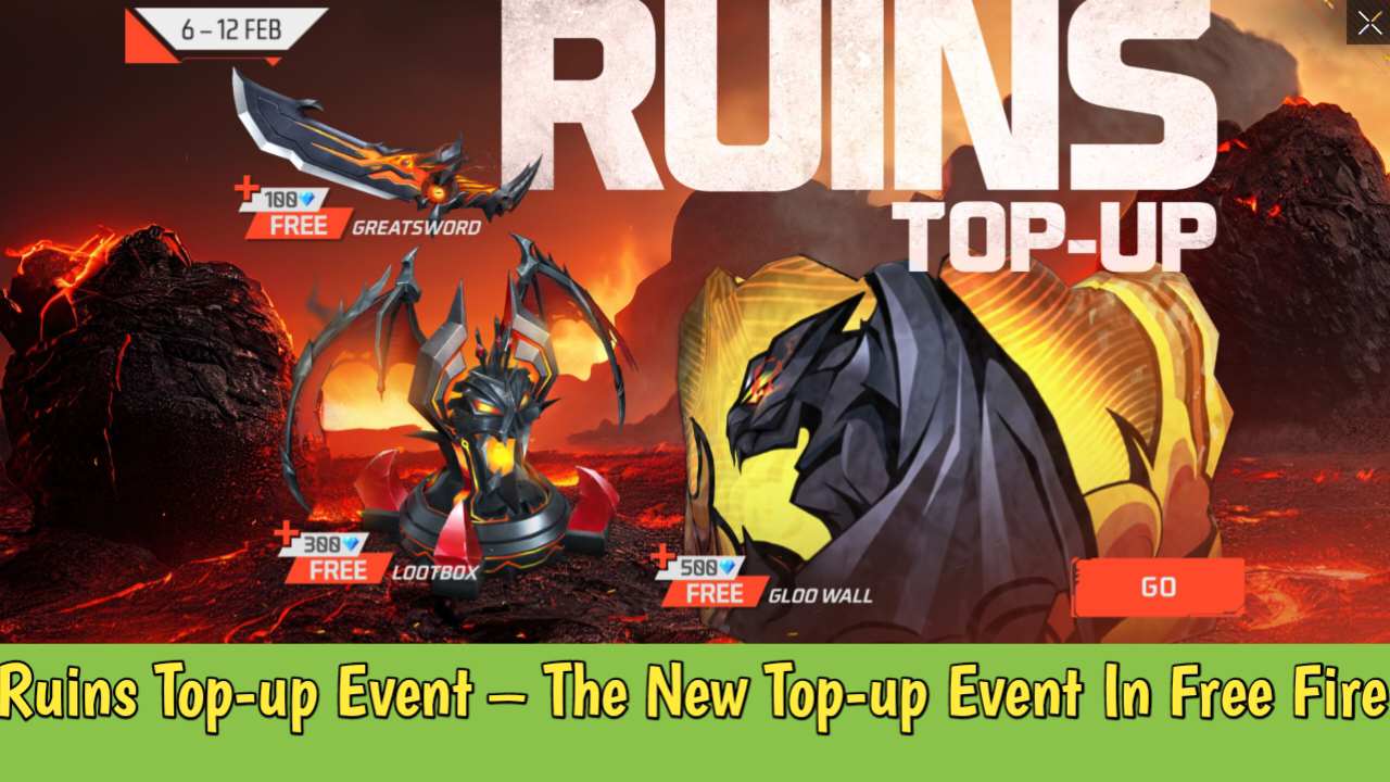 Ruins Top-up Event – The New Top-up Event In Free Fire: Details And Overview