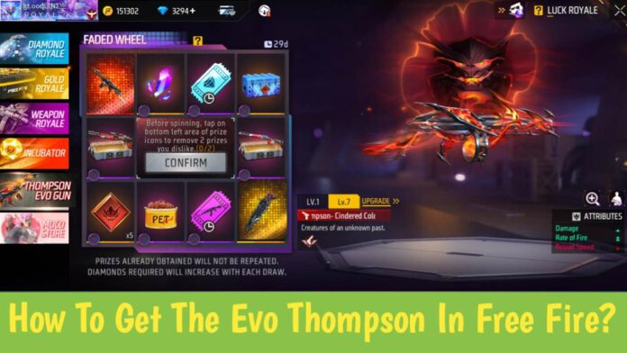 How To Get The Evo Thompson In Free Fire