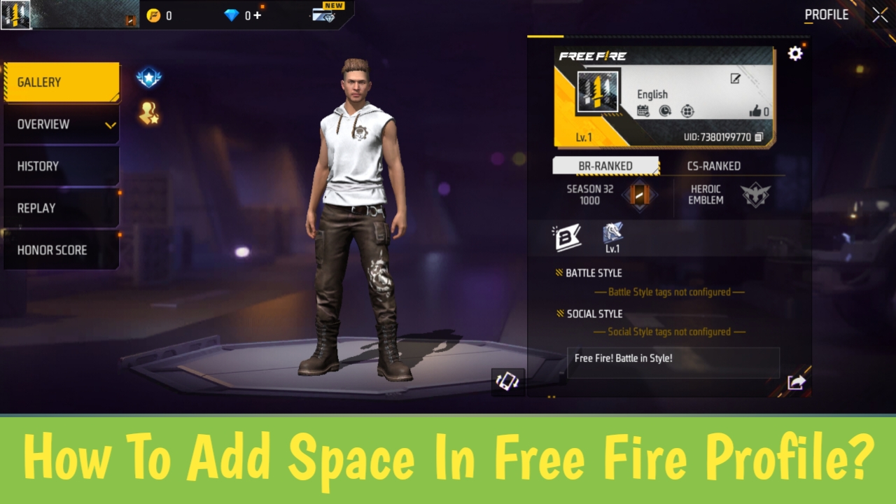 How To Add Space In Free Fire Profile