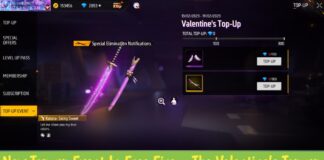 New Top-up Event In Free Fire – The Valentine’s Top-up