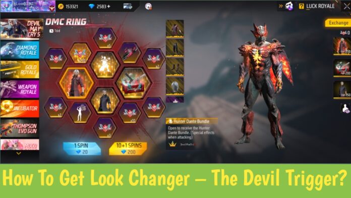 How To Get Look Changer In Free Fire Max – The Devil Trigger