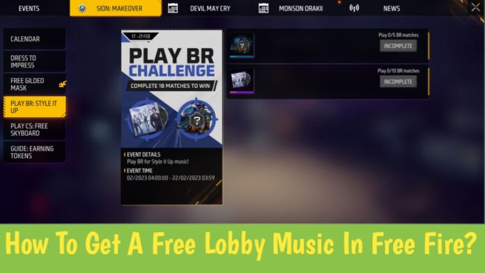 How To Get A Free Lobby Music In Free Fire