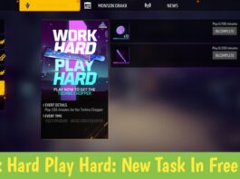 Work Hard Play Hard: New Task In Free Fire – Find Out The Rewards And Details