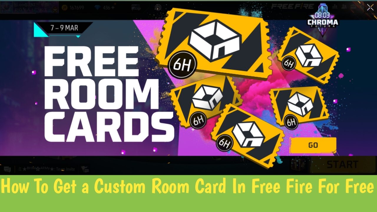 How To Get a Custom Room Card In Free Fire For Free