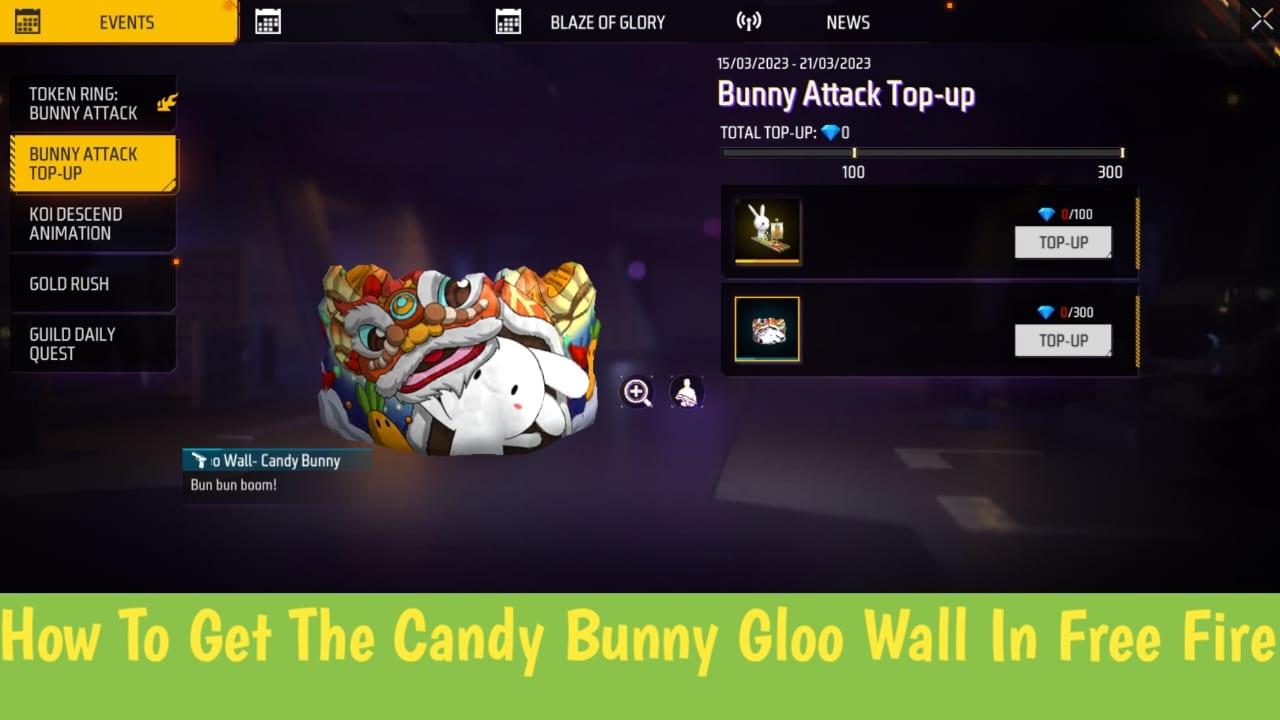 How To Get The Candy Bunny Gloo Wall In Free Fire Max