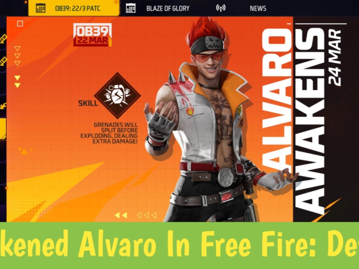 O Despertar do Alvaro no Free Fire e novo personagem em 2023