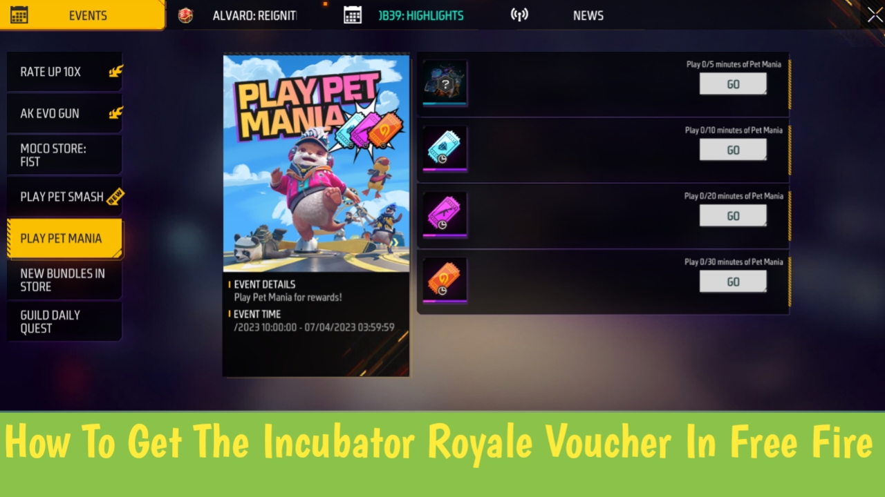 How To Get The Incubator Royale Voucher In Free Fire This Week