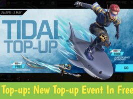 Tidal Top-up: New Top-up Event In Free Fire Max