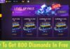 How To Get 800 Diamonds In Free Fire Max