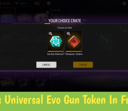 What Is Universal Evo Gun Token In Free Fire Max