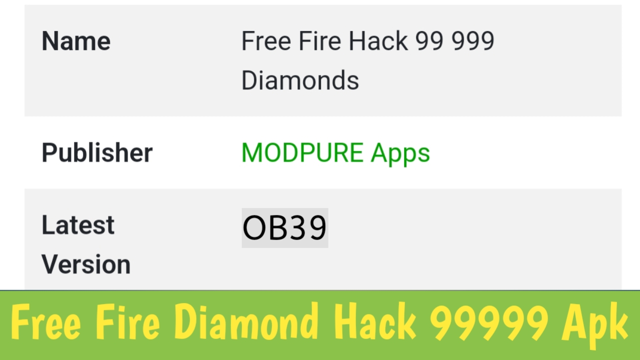 Free Fire Diamond Hack 99999 Apk: Check If There Is Any Mod Apk And Whether Players Should Play Or Not